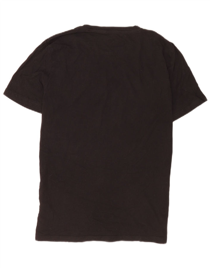 Męski T-shirt z grafiką Jack & Jones, średni czarny, bawełniany