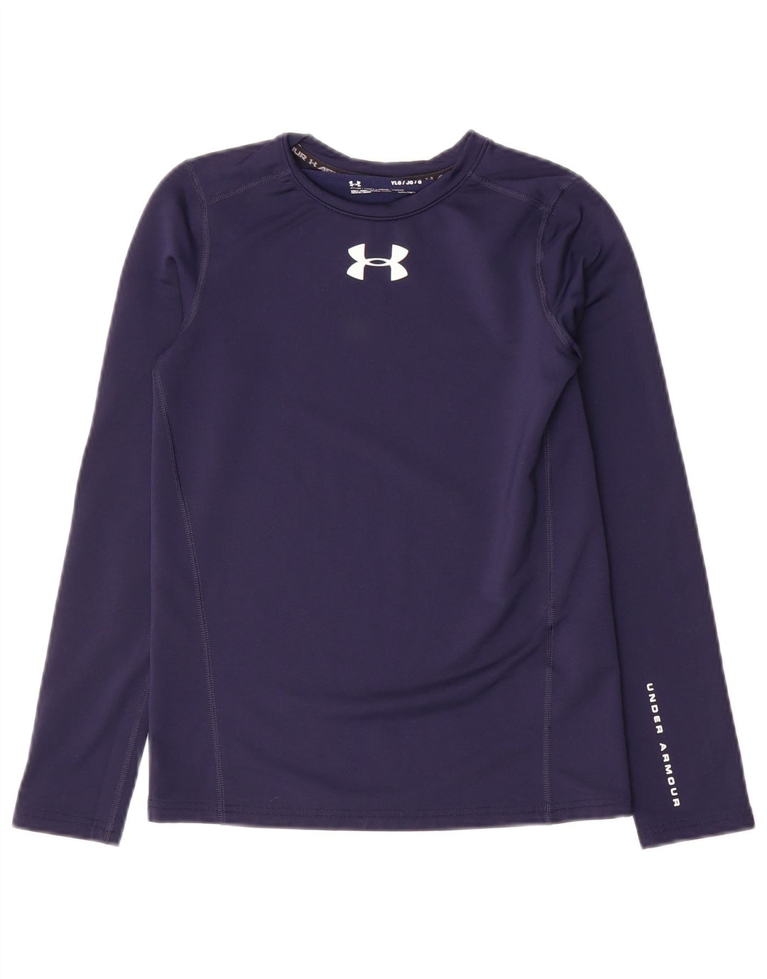 Chłopięcy top z grafiką Under Armour z długim rękawem, rozmiar 11-12 lat, granatowy