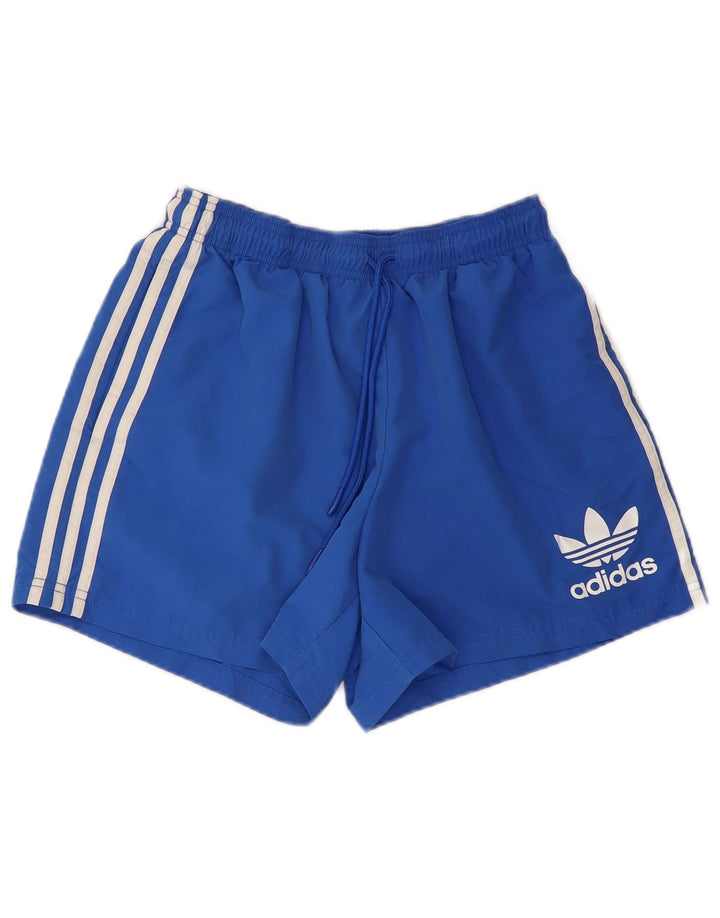 Męskie spodenki sportowe Adidas, średni niebieski poliester