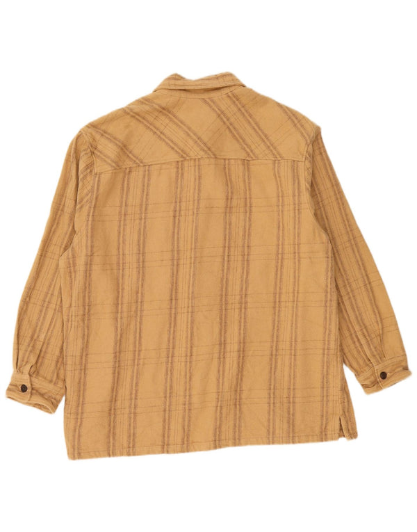 Męska koszula flanelowa Zara XL w beżową kratkę