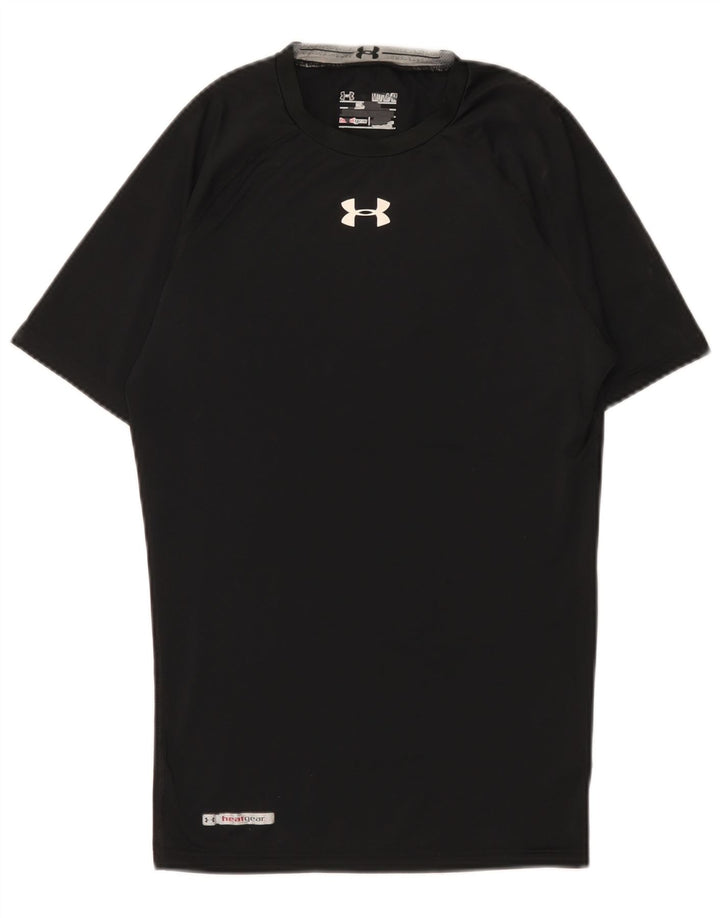 Męska koszulka Under Armour Heat Gear Top, średni czarny poliester