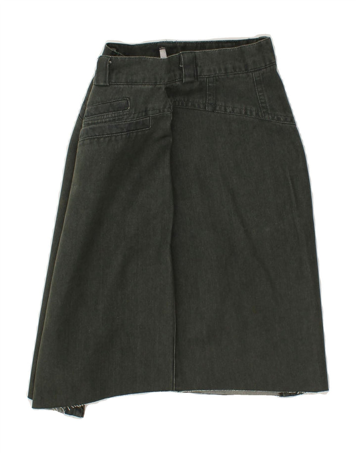 VINTAGE Womens Denim Skirt EU 40 Medium W30 Green Vintage Vintage and Second-Hand Vintage from Messina Hembry 