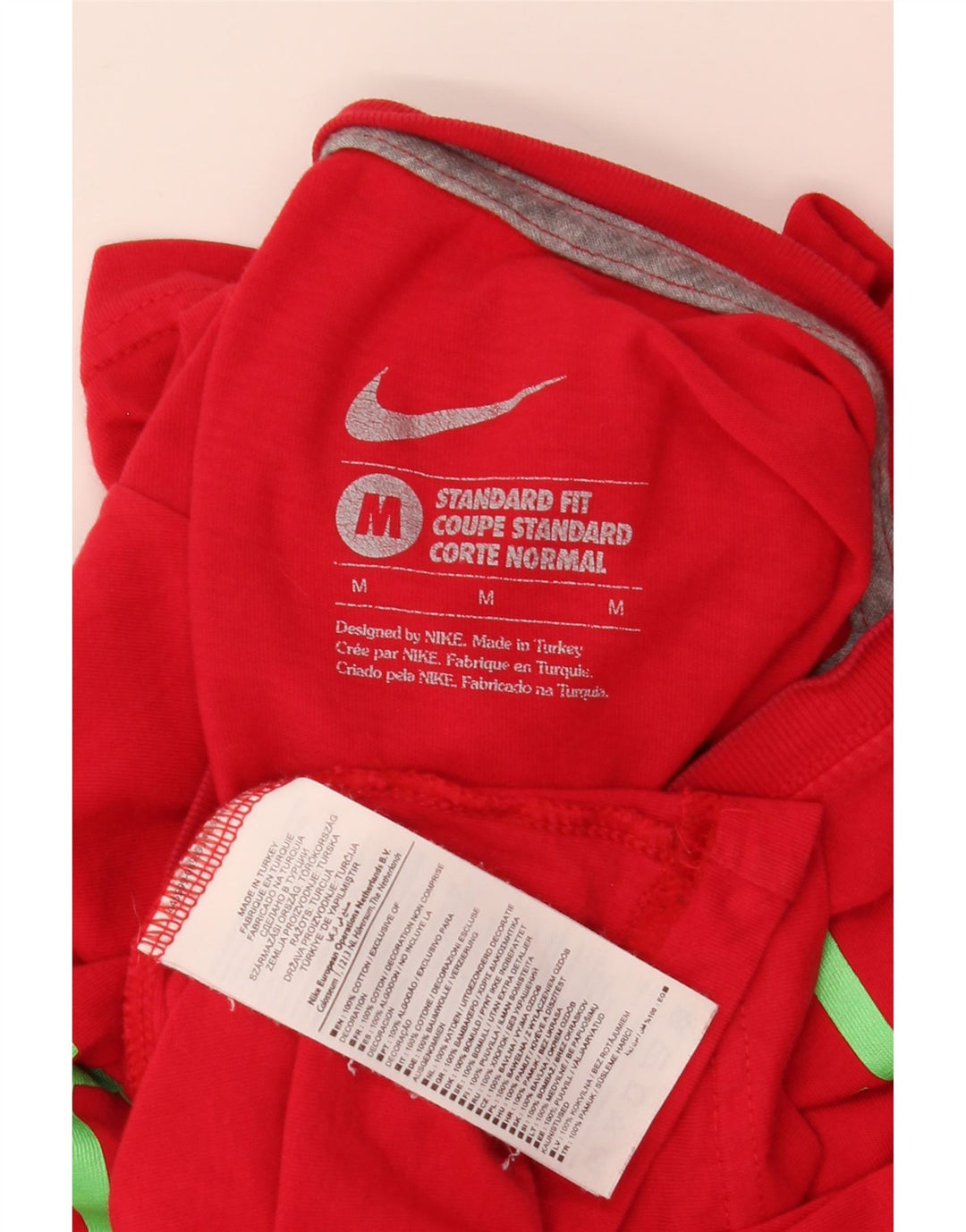 Męski T-shirt z grafiką Nike o standardowym kroju, bawełniany, średni czerwony