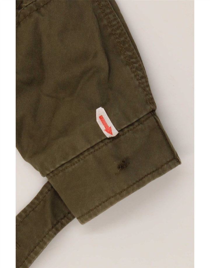 Damska kurtka parka z kapturem Esprit UK 8, mała, bawełniana khaki