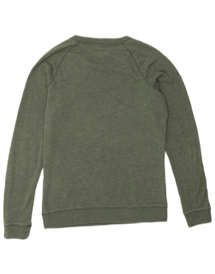 JACK WILLS Womens Sweatshirt Jumper UK 8 Small Green Cotton