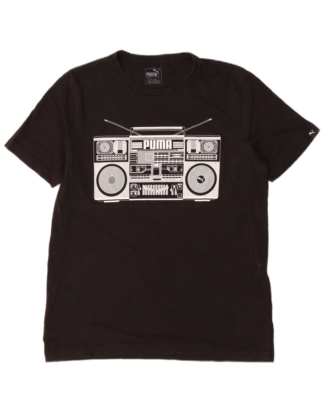 Męski T-shirt z grafiką PUMA, średni czarny