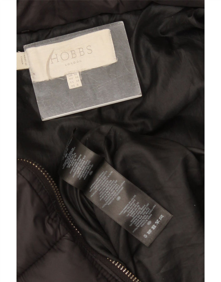 Hobbs Damski płaszcz z kapturem, oversize, wyściełany UK 10, mały, czarny nylon