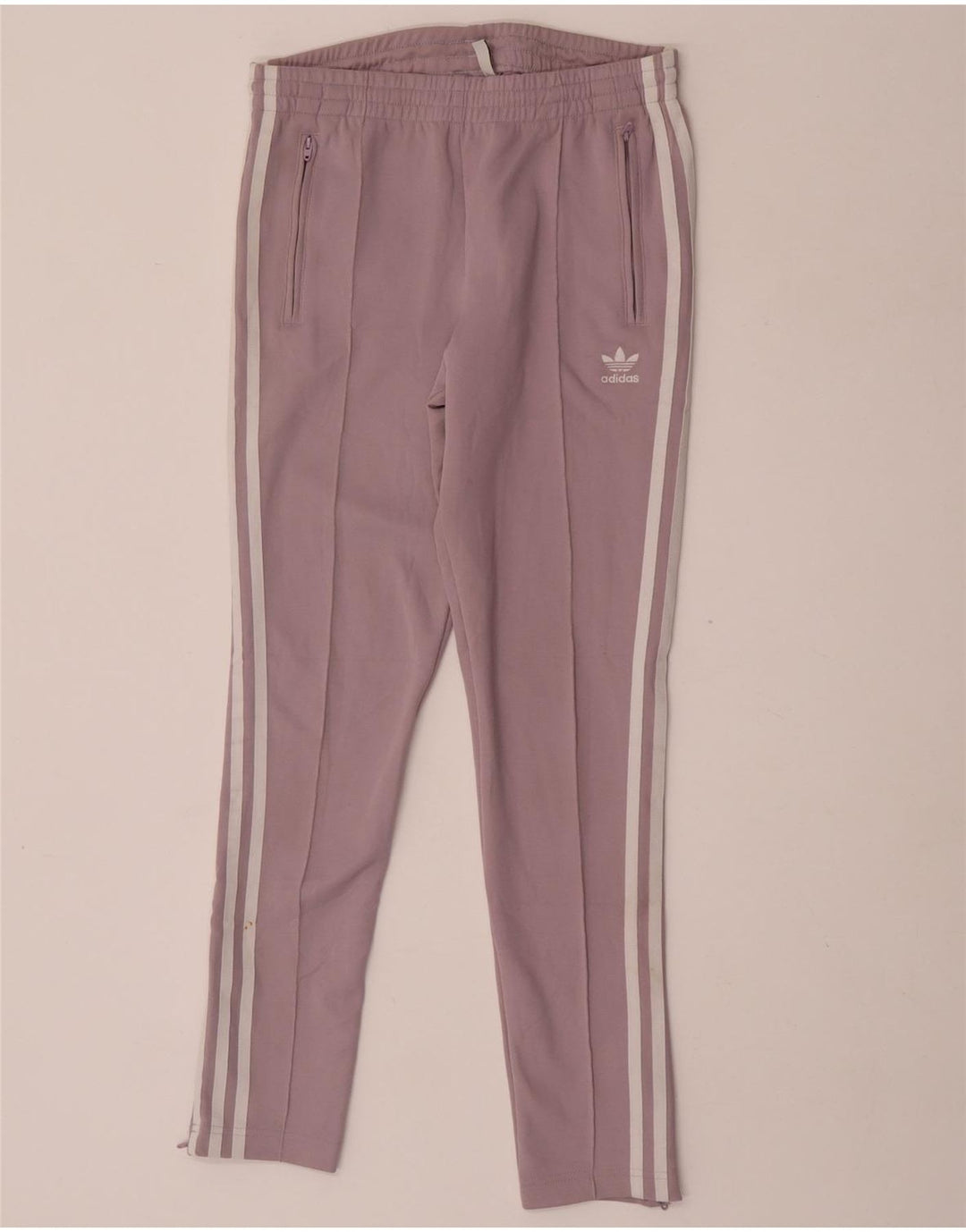 Damskie spodnie dresowe Adidas UK 8 Mały fioletowy poliester