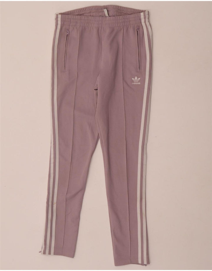 Damskie spodnie dresowe Adidas UK 8 Mały fioletowy poliester