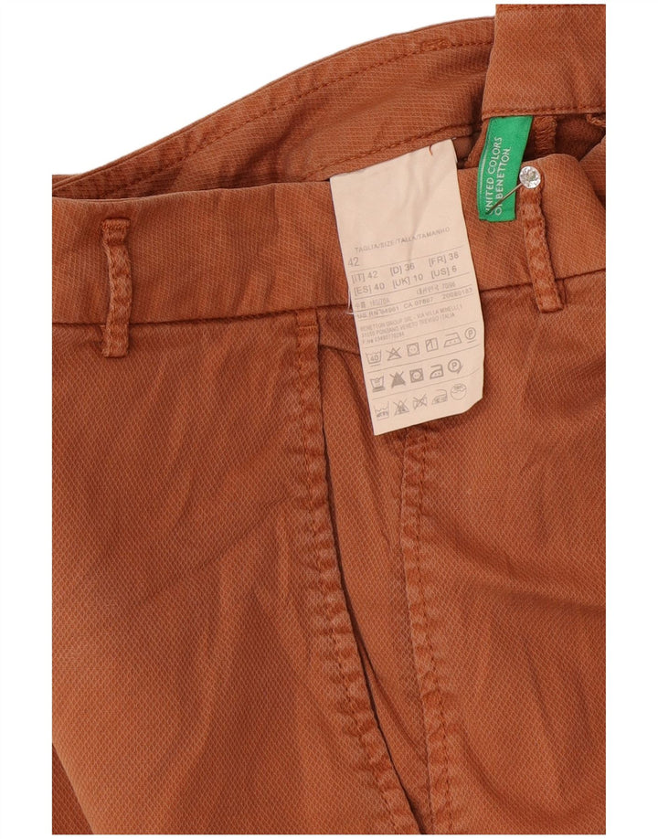Damskie spodenki Chino Benetton UK 10 Small W30 Brązowa bawełna