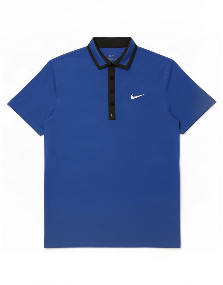 Męska koszulka polo Nike Dri Fit, poliester w kolorze średnioniebieskim