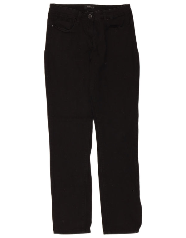 Spodnie damskie M&Co Slim Fit UK 10 Small W30 L29 Czarna bawełna