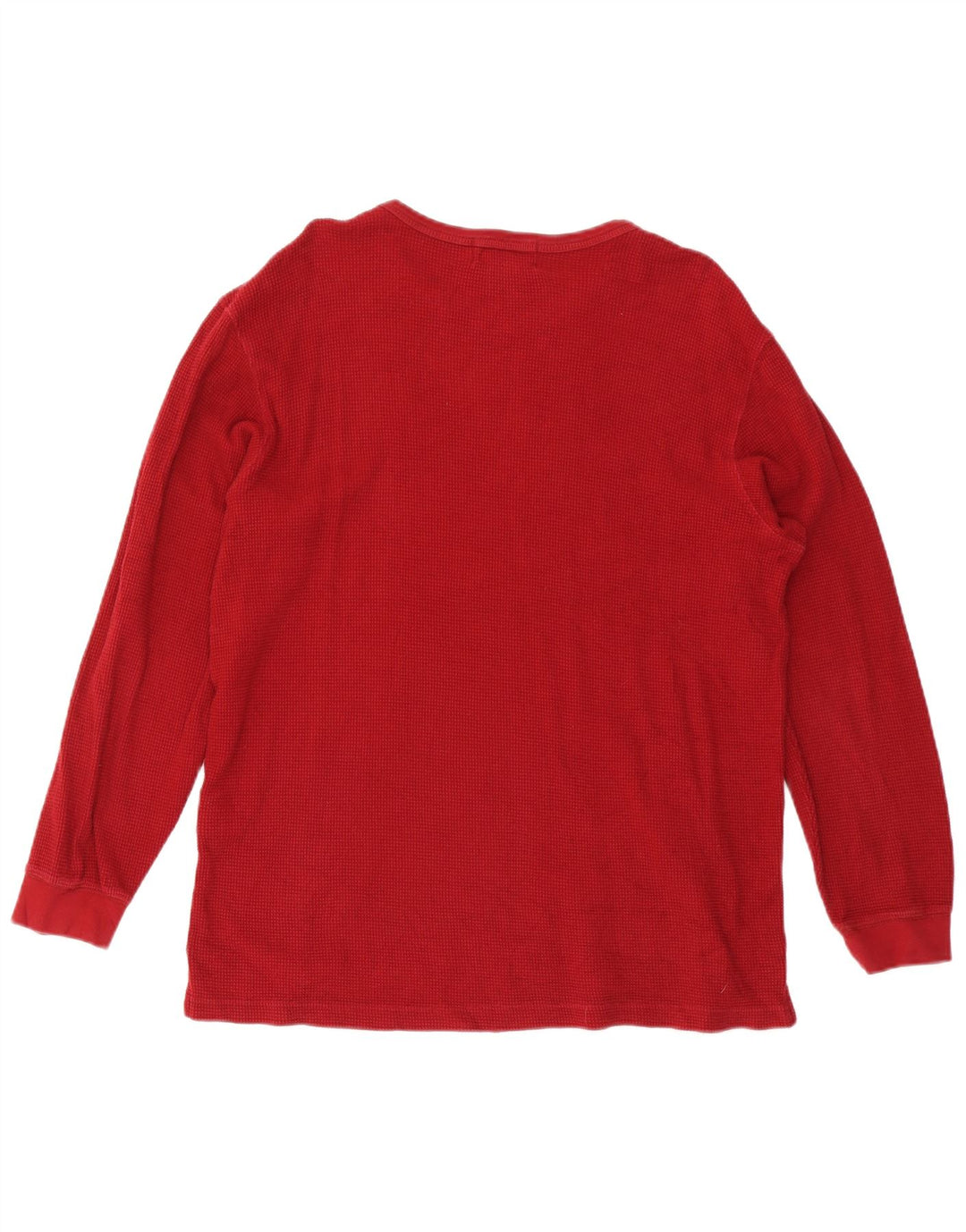 Męski top z długim rękawem Eddie Bauer, średnio czerwony, bawełniany