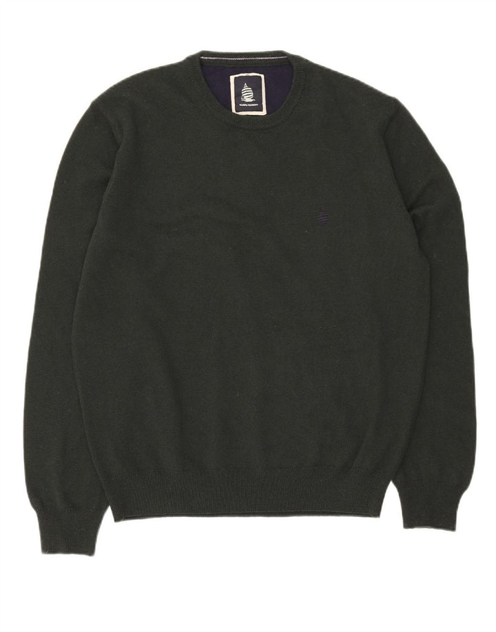 MARINA YACHTING Mens Crew Neck Jumper Sweater Large Green