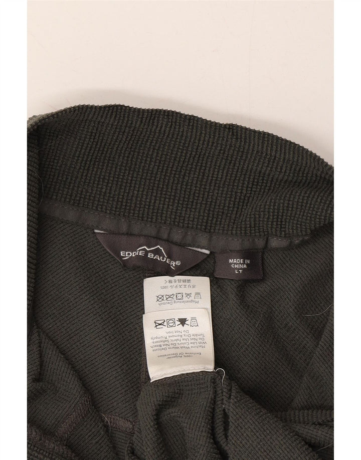 EDDIE BAUER Mens Tall Zip Neck Pullover Tracksuit Top Large Green Vintage Eddie Bauer and Second-Hand Eddie Bauer from Messina Hembry 