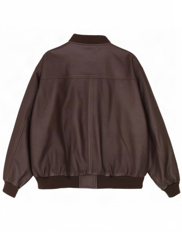 Vintage męska kurtka skórzana UK 42 XL brązowa