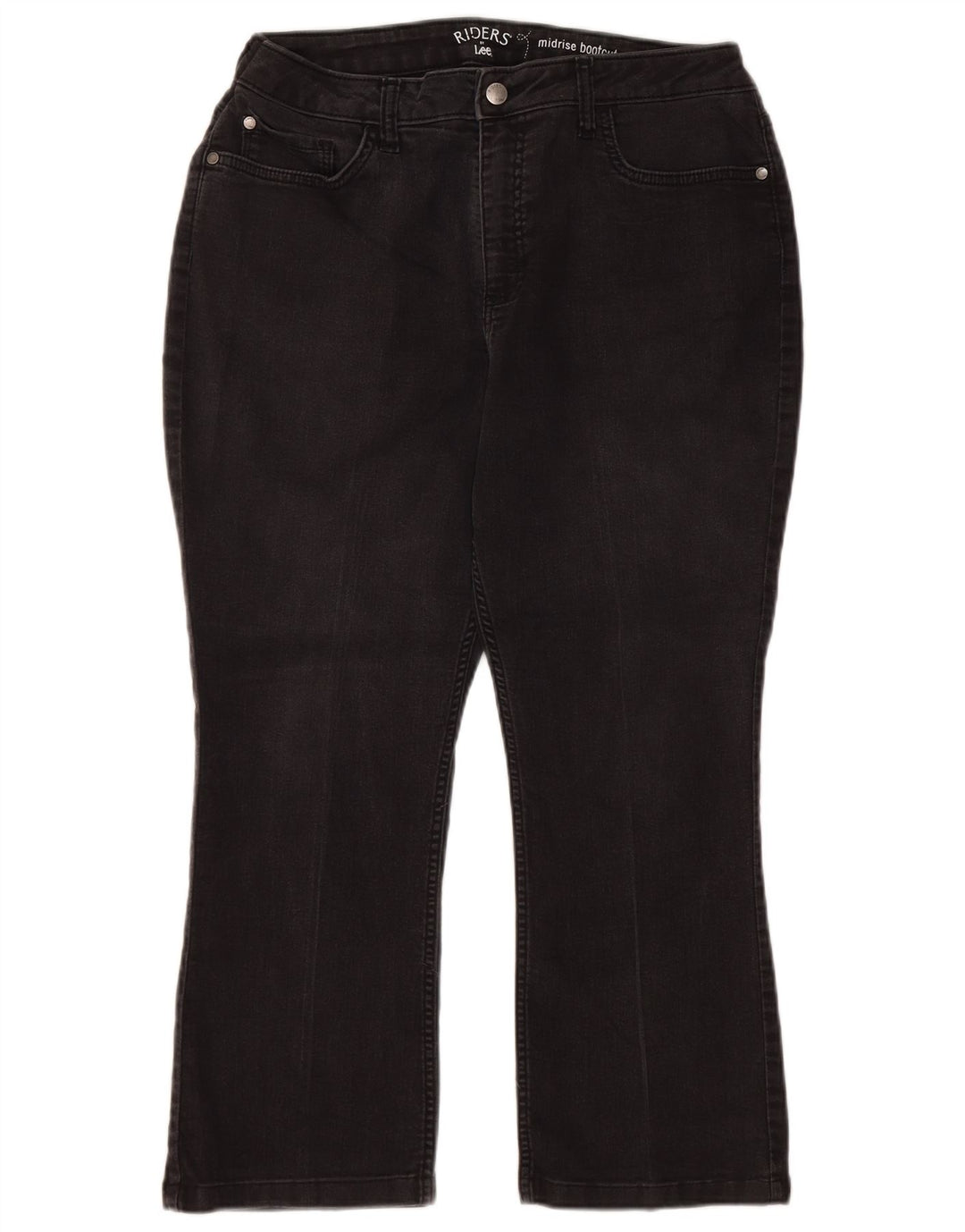 Dżinsy damskie LEE Riders Mid Rise Bootcut przycięte US 14 XL W32 L24 czarne