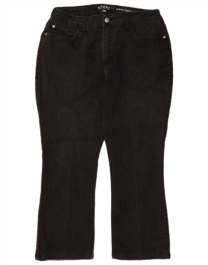 Dżinsy damskie LEE Riders Mid Rise Bootcut przycięte US 14 XL W32 L24 czarne