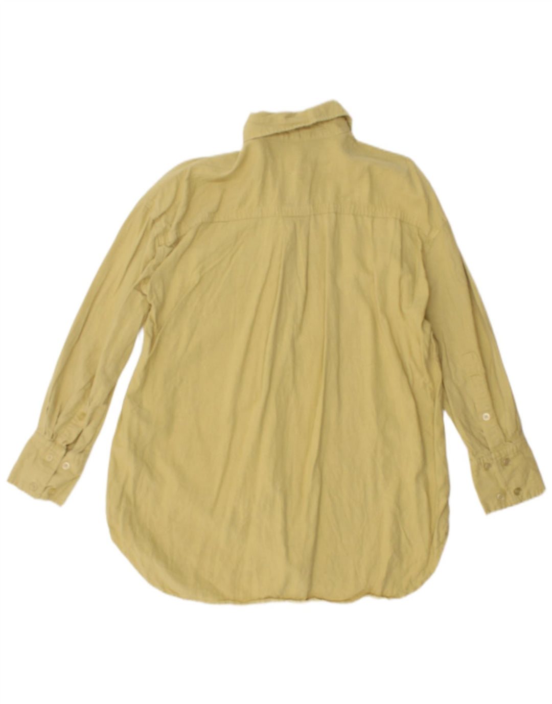 Damska koszula oversize ZARA UK 6 XS, żółta, lniana