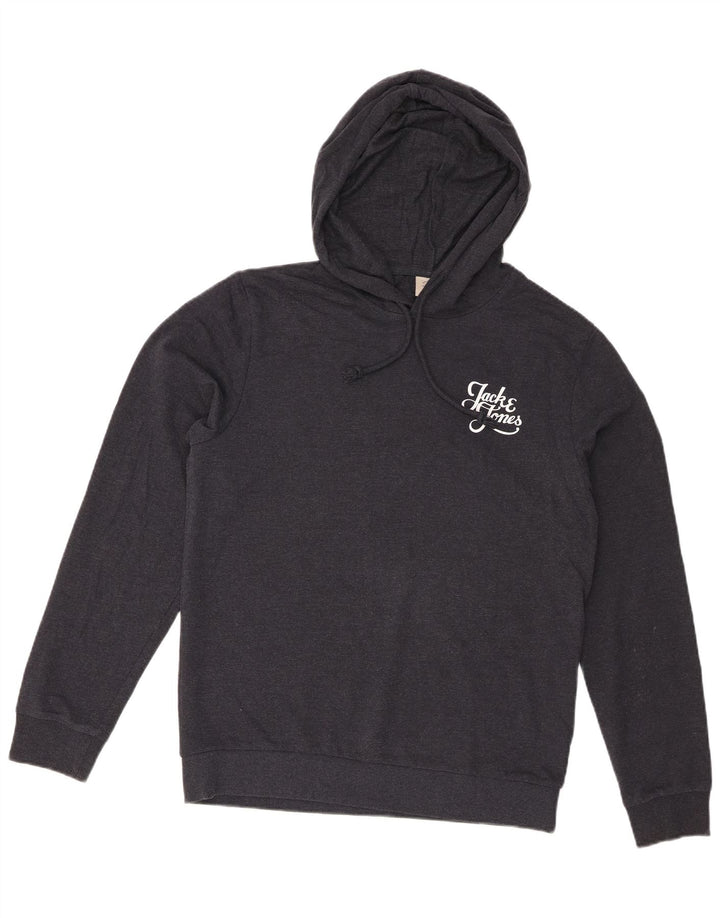 Męski sweter z kapturem Jack & Jones, średni granatowy, bawełniany
