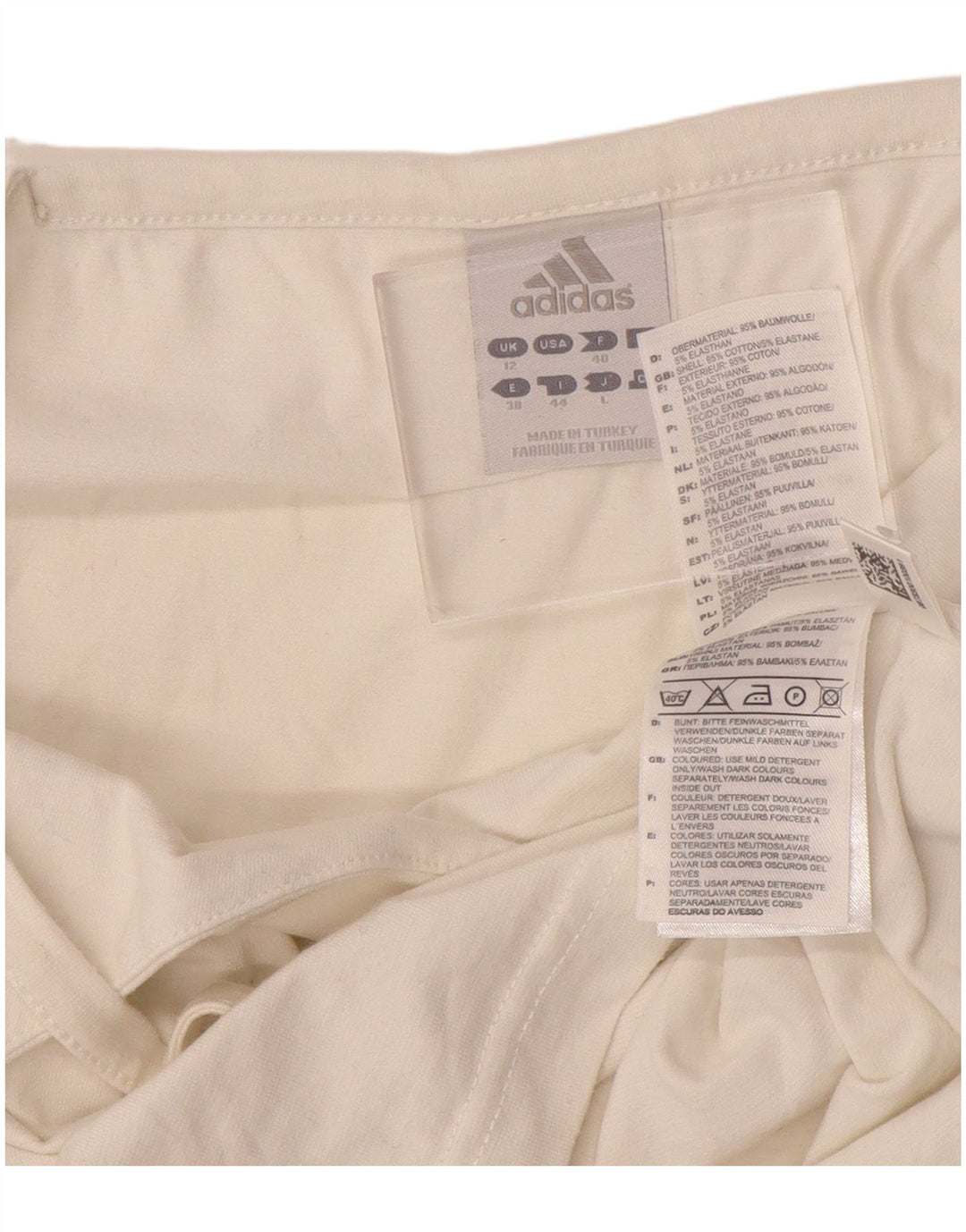 Damski top ADIDAS na ramiączkach UK 12, średni, złamanej bieli, bawełniany