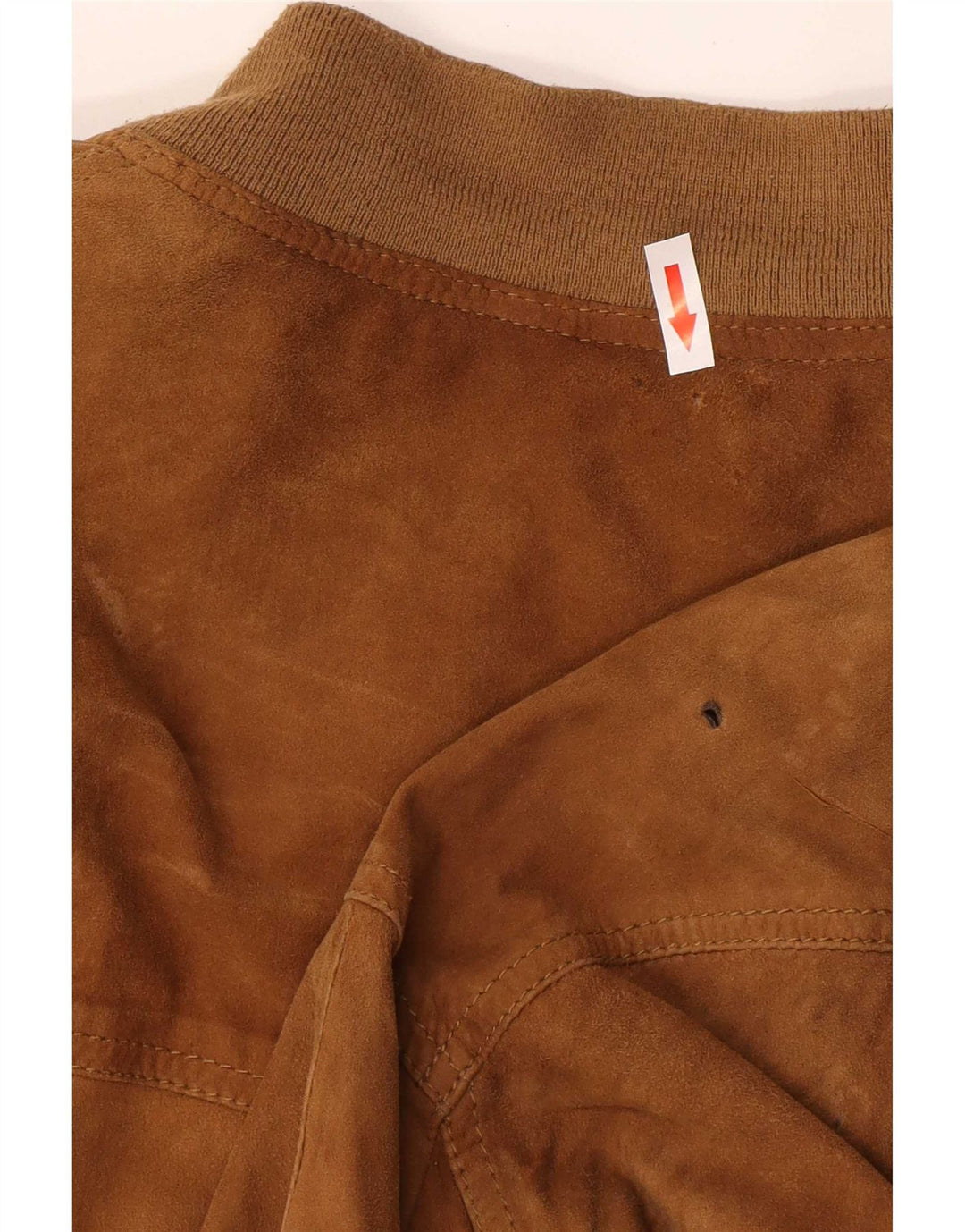 Vintage męska zamszowa kurtka bomber UK 42 XL brązowa skóra