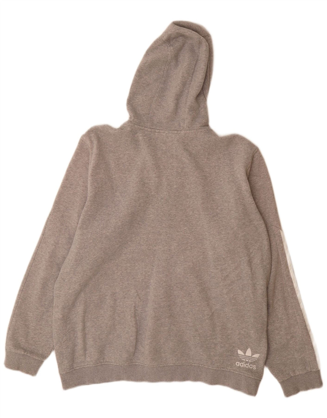 Męski sweter Adidas z grafiką i zamkiem błyskawicznym XL, szary