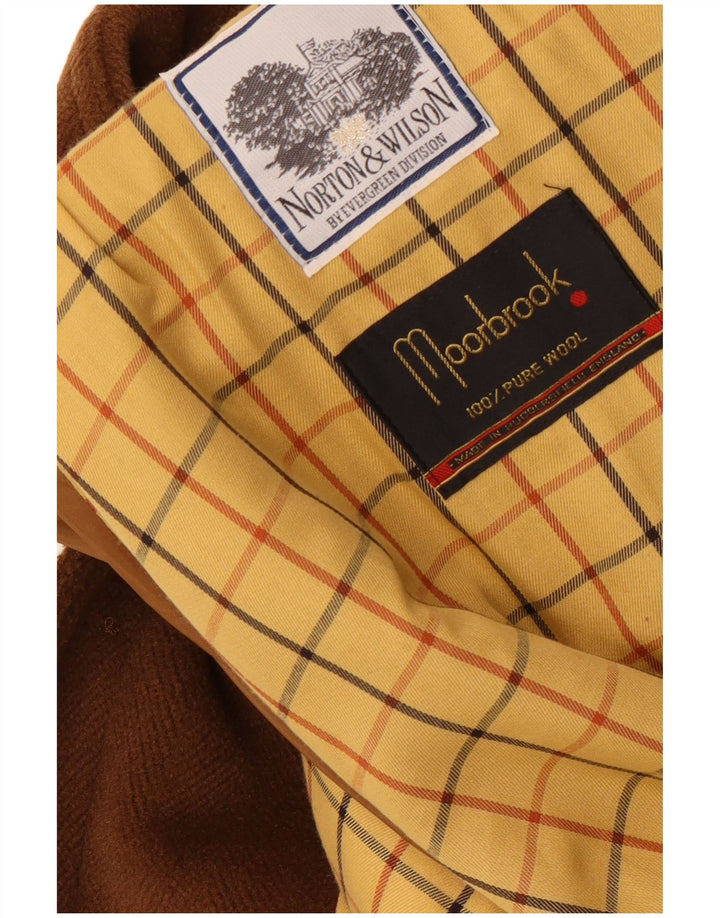 Płaszcz męski Norton & Wilson UK 40, duży, brązowy, wełniany
