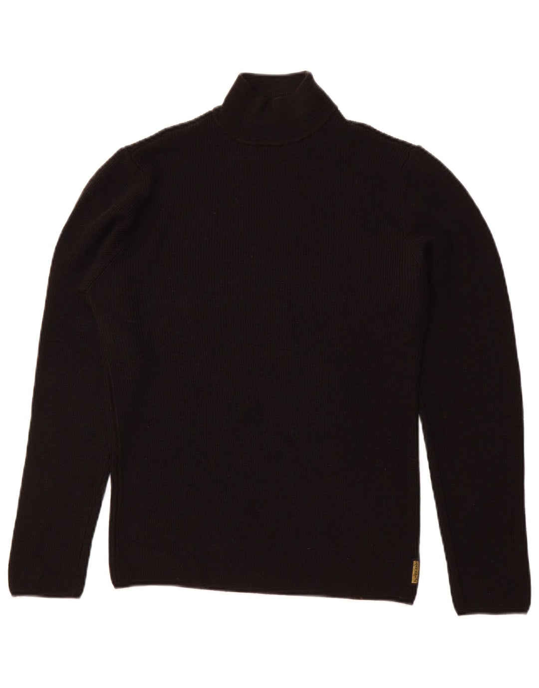 ARMANI JEANS Męski sweter z golfem, średniej wielkości czarna wełna