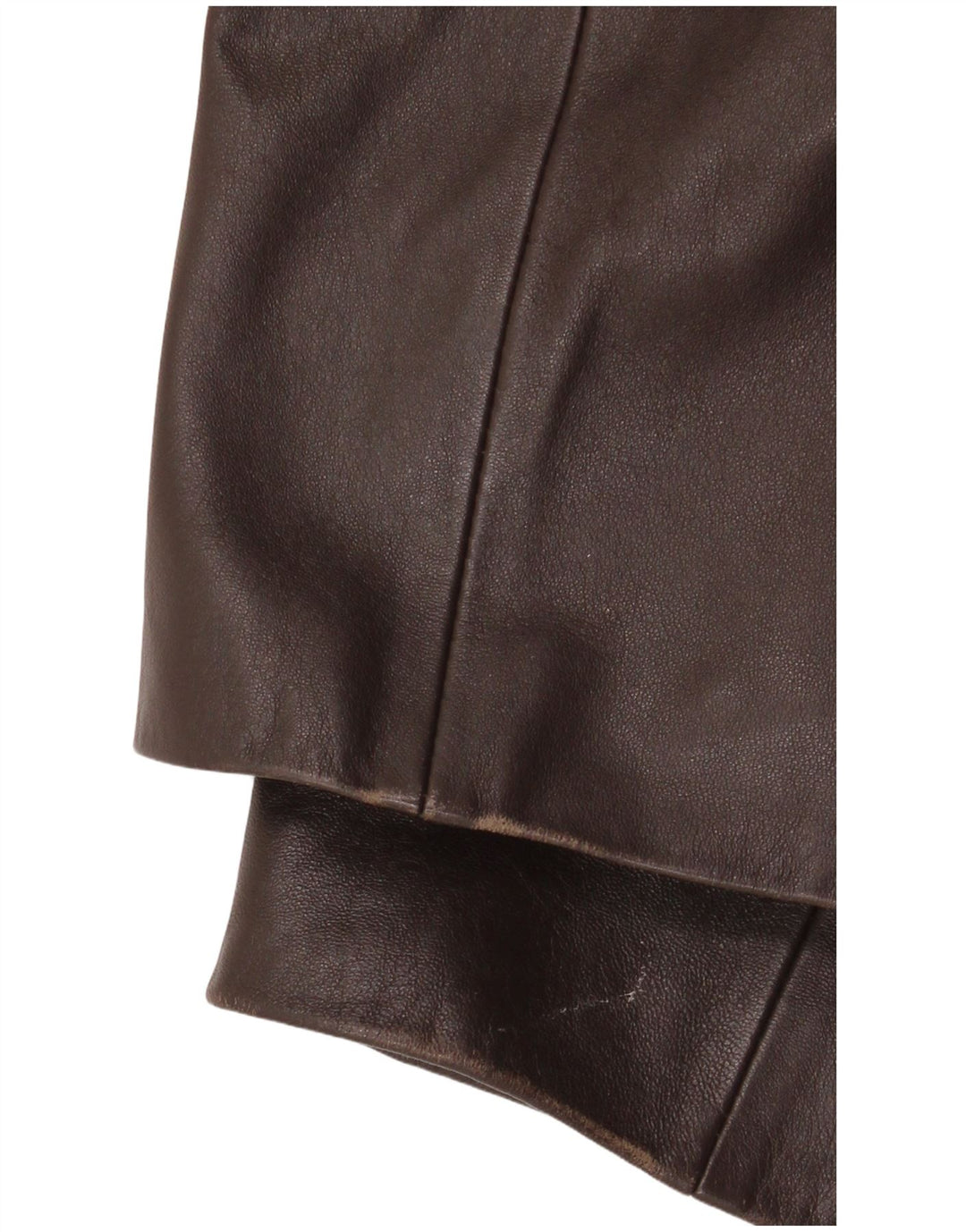 Vintage damska marynarka skórzana zapinana na 3 guziki, UK 18 XL, brązowa skóra