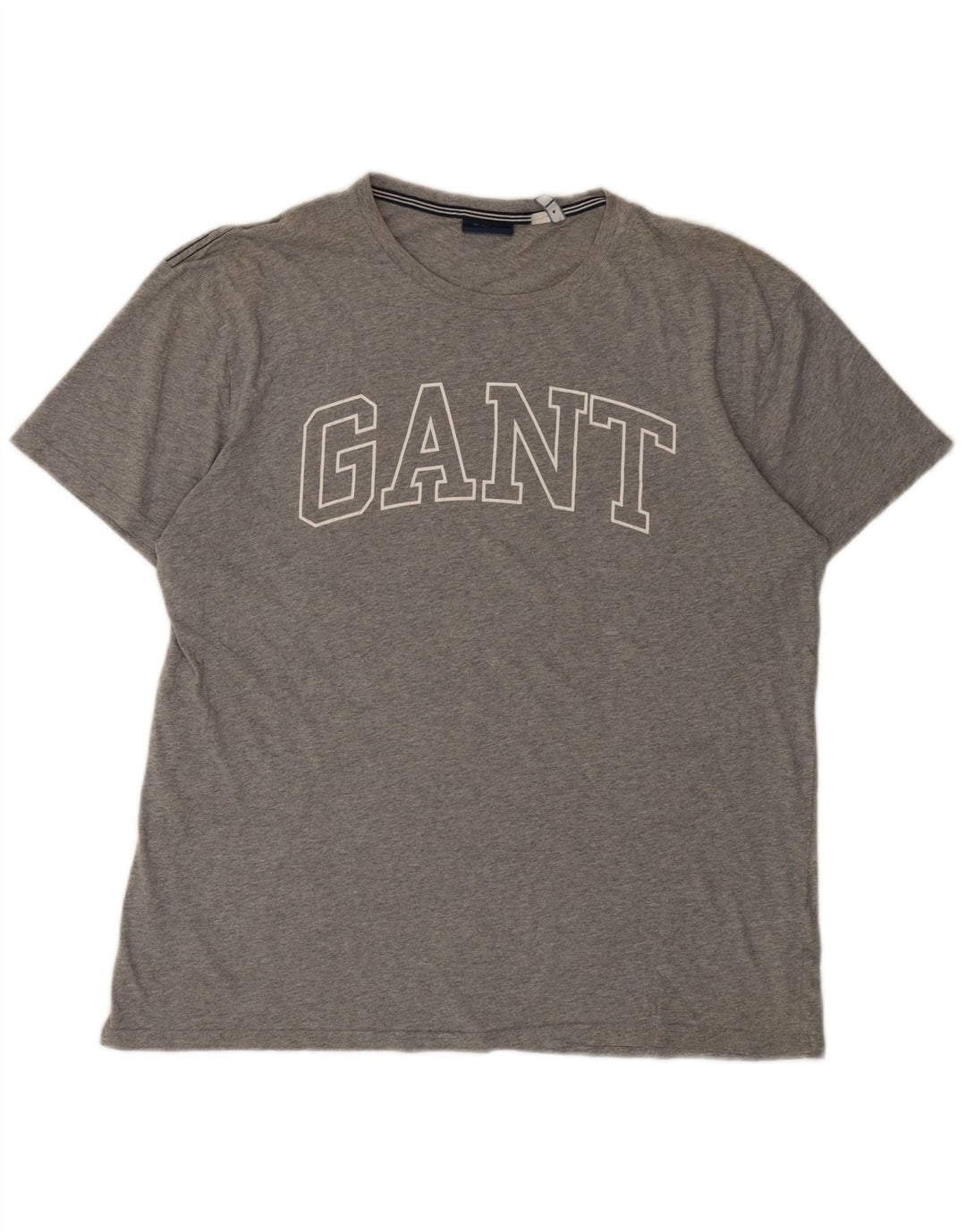Męski T-shirt z grafiką Gant, duży, szary, bawełniany