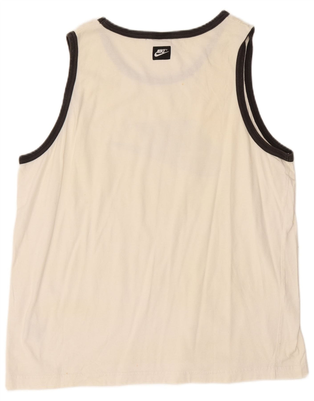 Męska kamizelka z grafiką NIKE, UK 46/47 XL, bawełniana w kolorze złamanej bieli