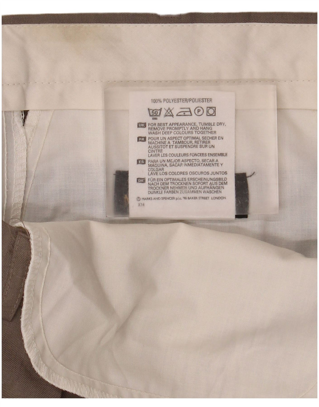 Marks & Spencer Męskie spodnie typu casual St. Michael W38 L29 brązowe