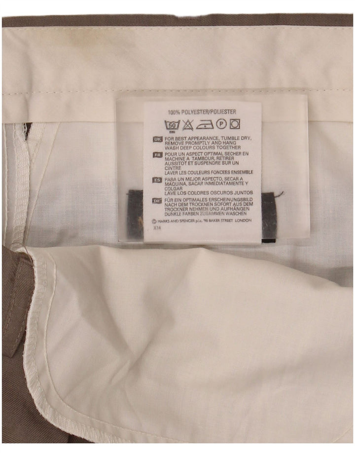Marks & Spencer Męskie spodnie typu casual St. Michael W38 L29 brązowe