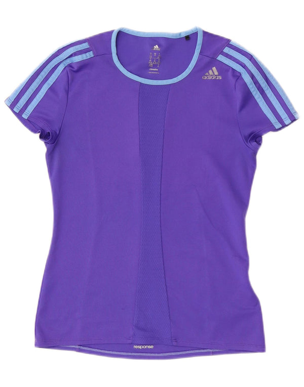 Damska koszulka Adidas Climalite Top UK 4/6 XS Fioletowy poliester