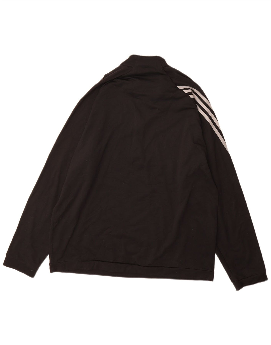 Adidas Męski dres z zamkiem błyskawicznym, duży, czarny poliester