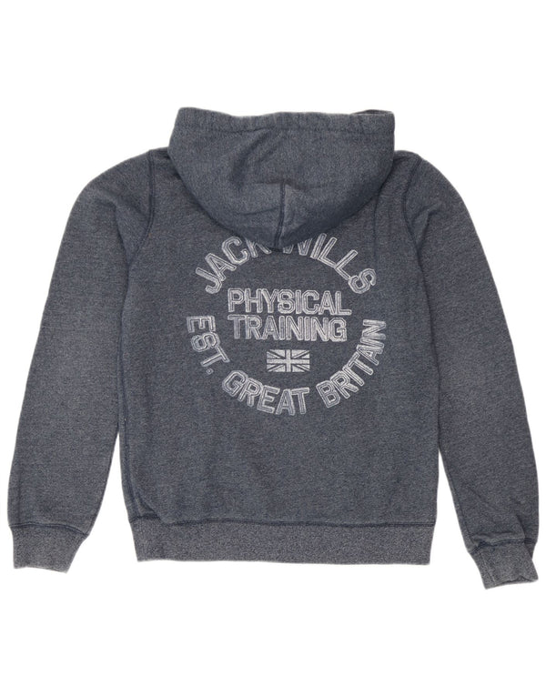 Damski sweter z kapturem Jack Wills UK 12, średni granatowy, bawełniany nakrapiany