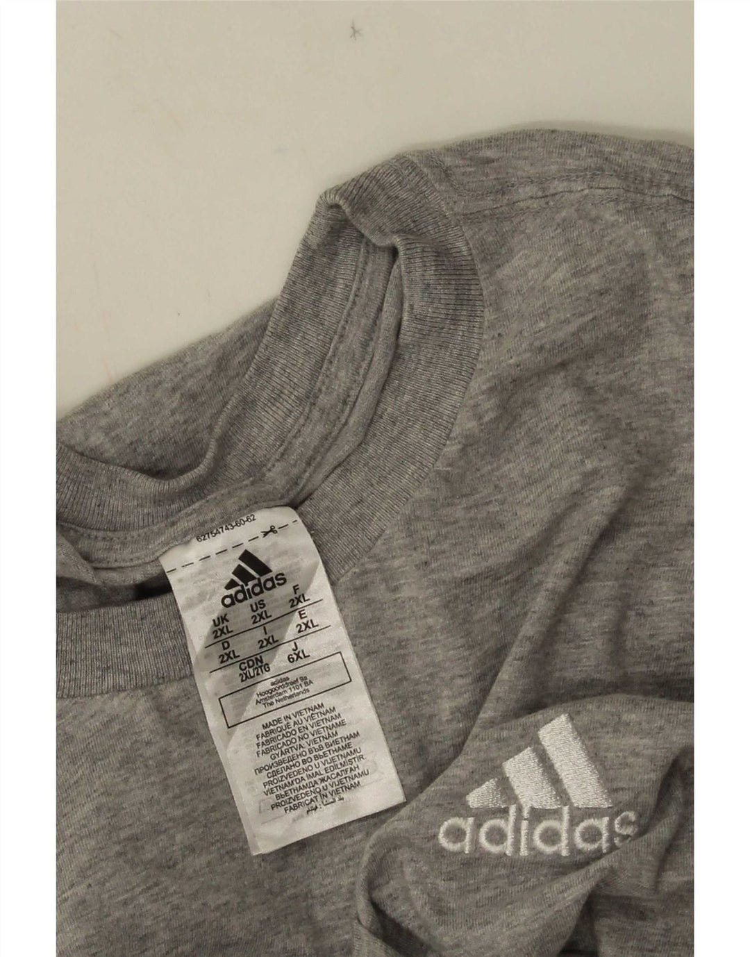 Adidas Męska koszulka Top 2XL Szara bawełna