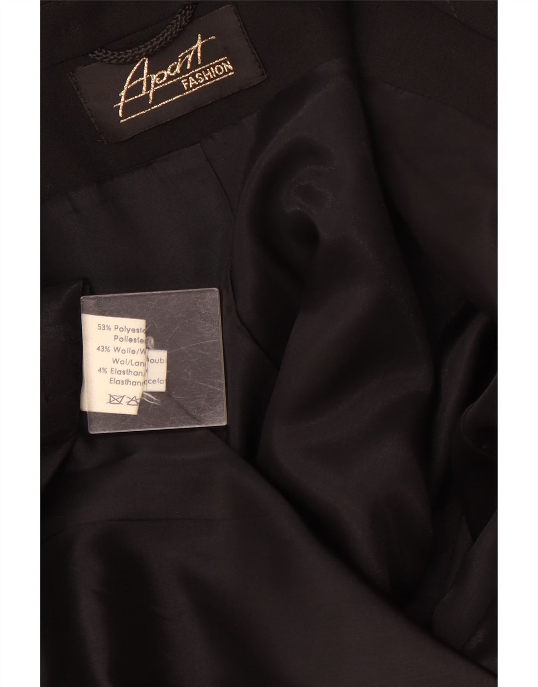 Damska marynarka o przedłużonym kroju Apart UK 14, średni czarny poliester