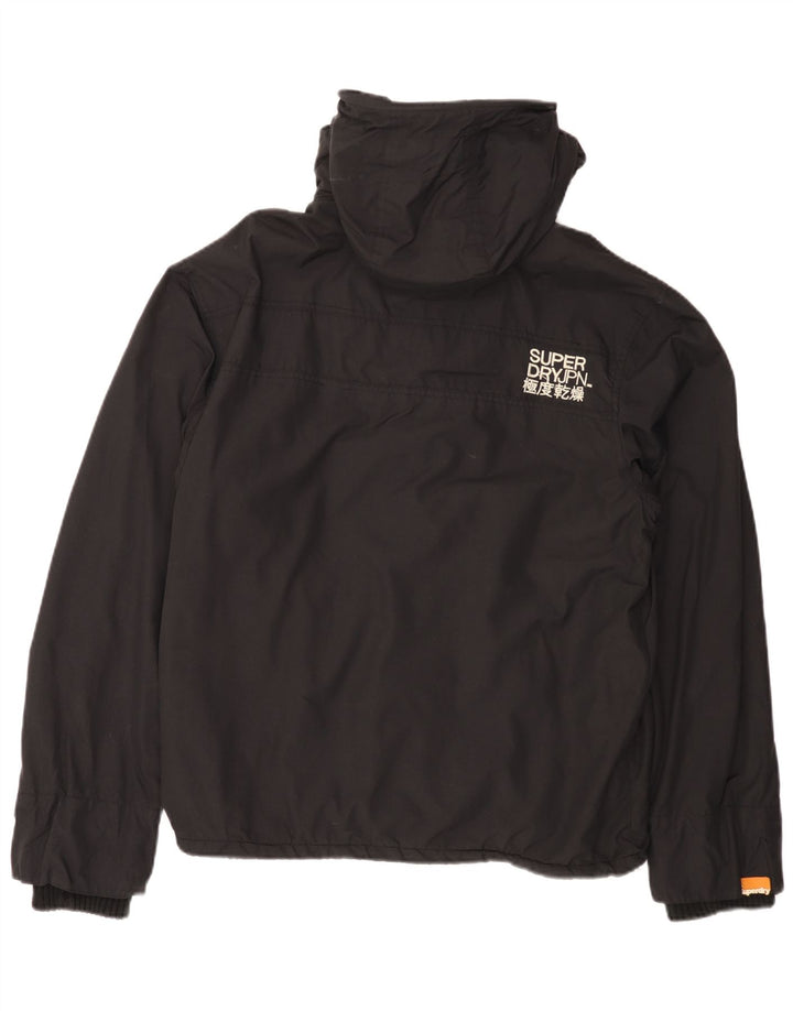 SUPERDRY Damska kurtka wiatrówka z kapturem The Windcheater UK 20 2XL Czarna
