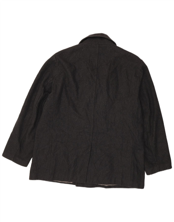 Płaszcz męski Calvin Klein Pea UK 42 XL, czarna wełna
