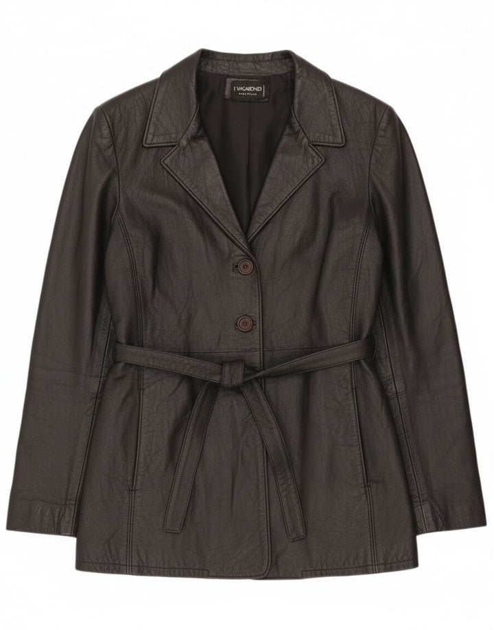 Damska kurtka skórzana Vagabond UK 16, duża czarna skóra