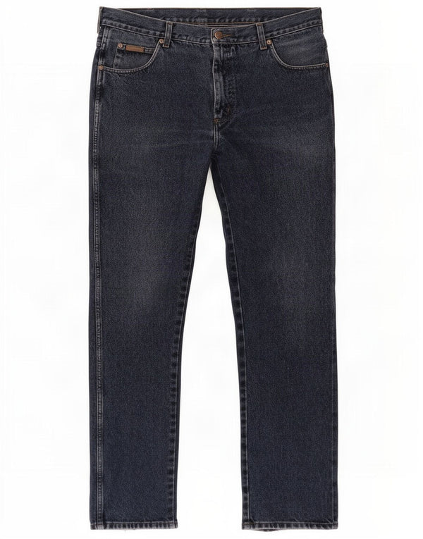 Męskie jeansy Wrangler Texas Straight W34 L34 Granatowe, bawełniane