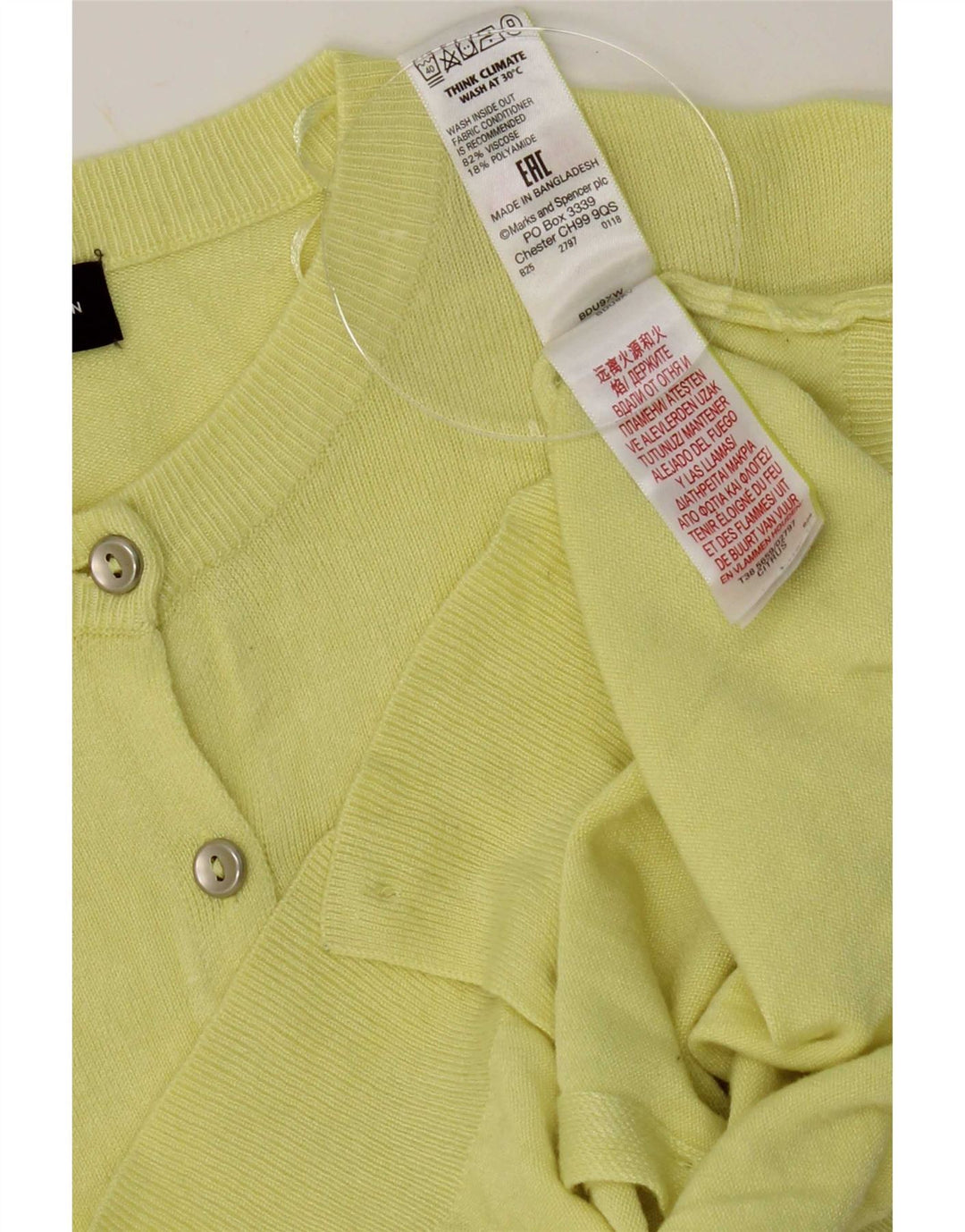 Sweter damski Marks & Spencer UK 12, średni żółty wiskoza