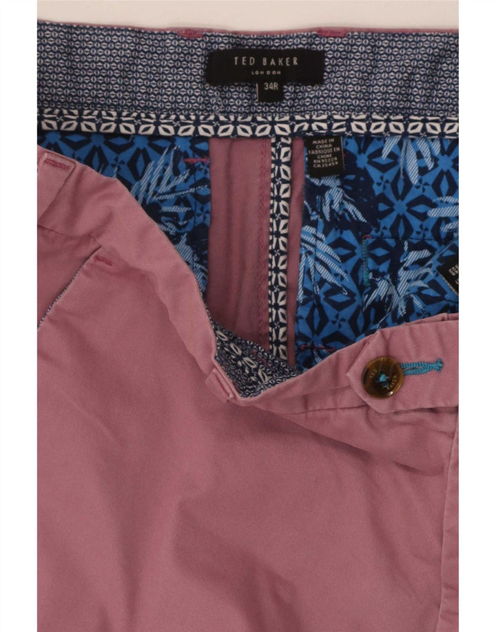 Męskie szorty Chino Regular Ted Baker W34, duże, różowe, bawełniane