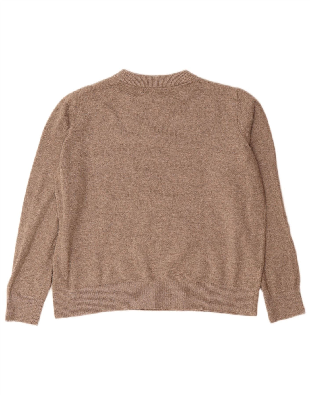 Marks & Spencer Damski sweter z okrągłym dekoltem, UK 14, średni szary poliester