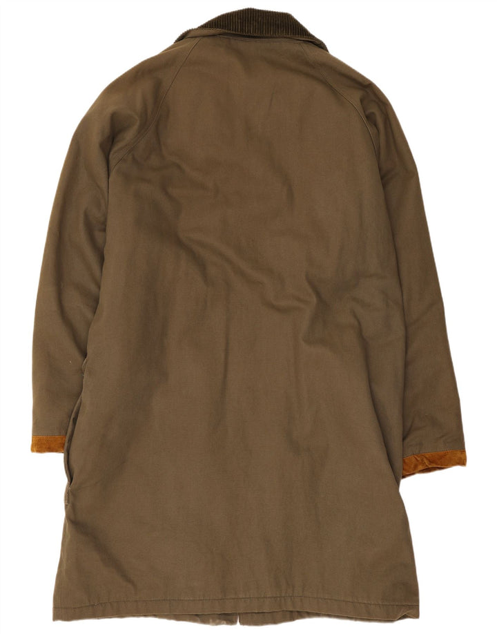 Damski płaszcz oversize z zamkiem błyskawicznym UK 18 XL, bawełna khaki