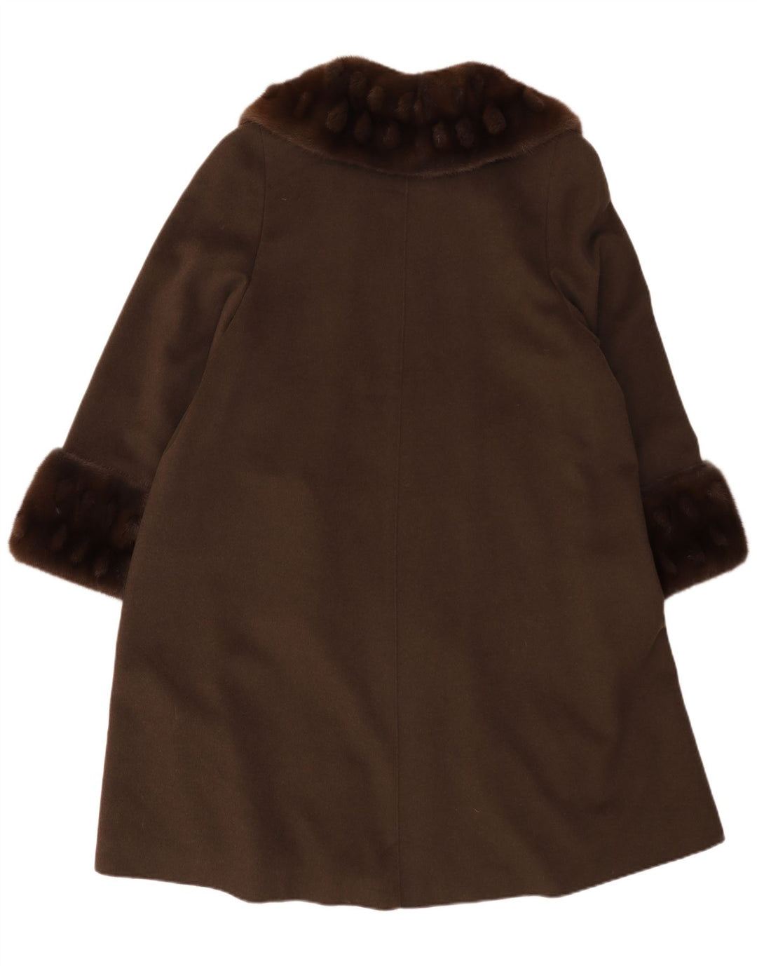 VINTAGE damski płaszcz oversize UK 14, duża wełna khaki