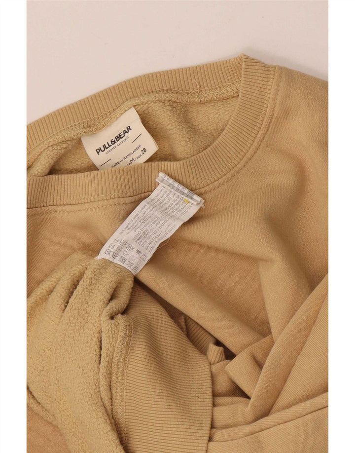 Damski sweter oversize Pull & Bear UK 14, średni beż, bawełna