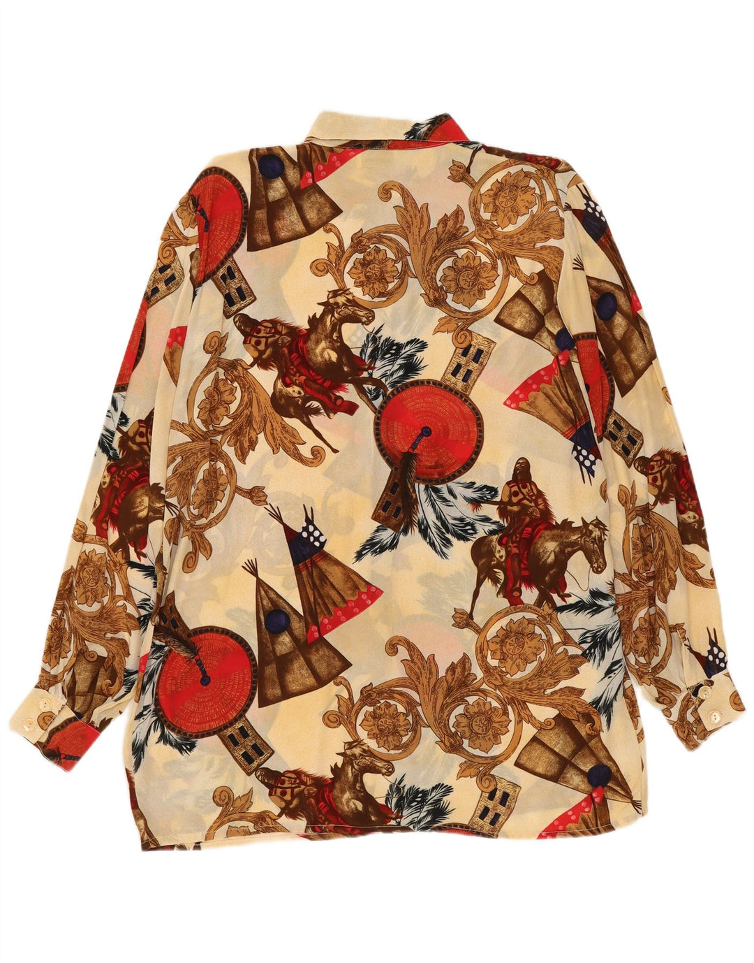 Damska bluzka koszulowa Swish Longline z abstrakcyjnym wzorem UK 10 Small Beige